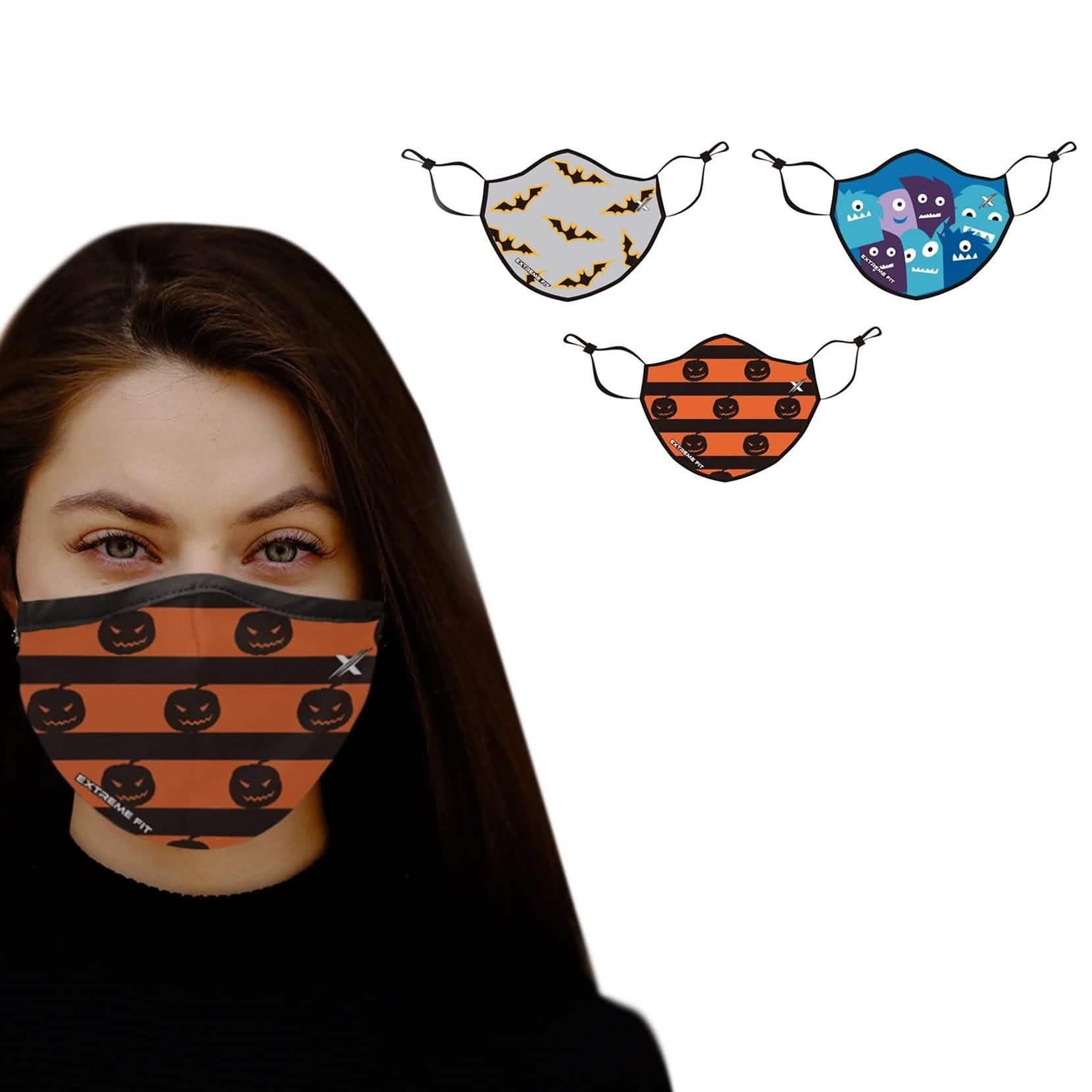 6-Pack: Halloween Two-Layer Special Reusable Face Mask with Adjustable Earloop Face Masks & PPE - DailySale