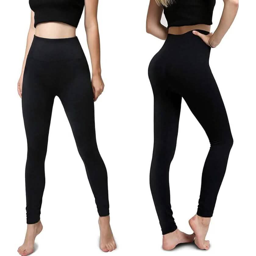6-Pack: Hot Women’s Fleece Lined Leggings High Waist Soft Stretchy Warm Leggings Women's Bottoms - DailySale