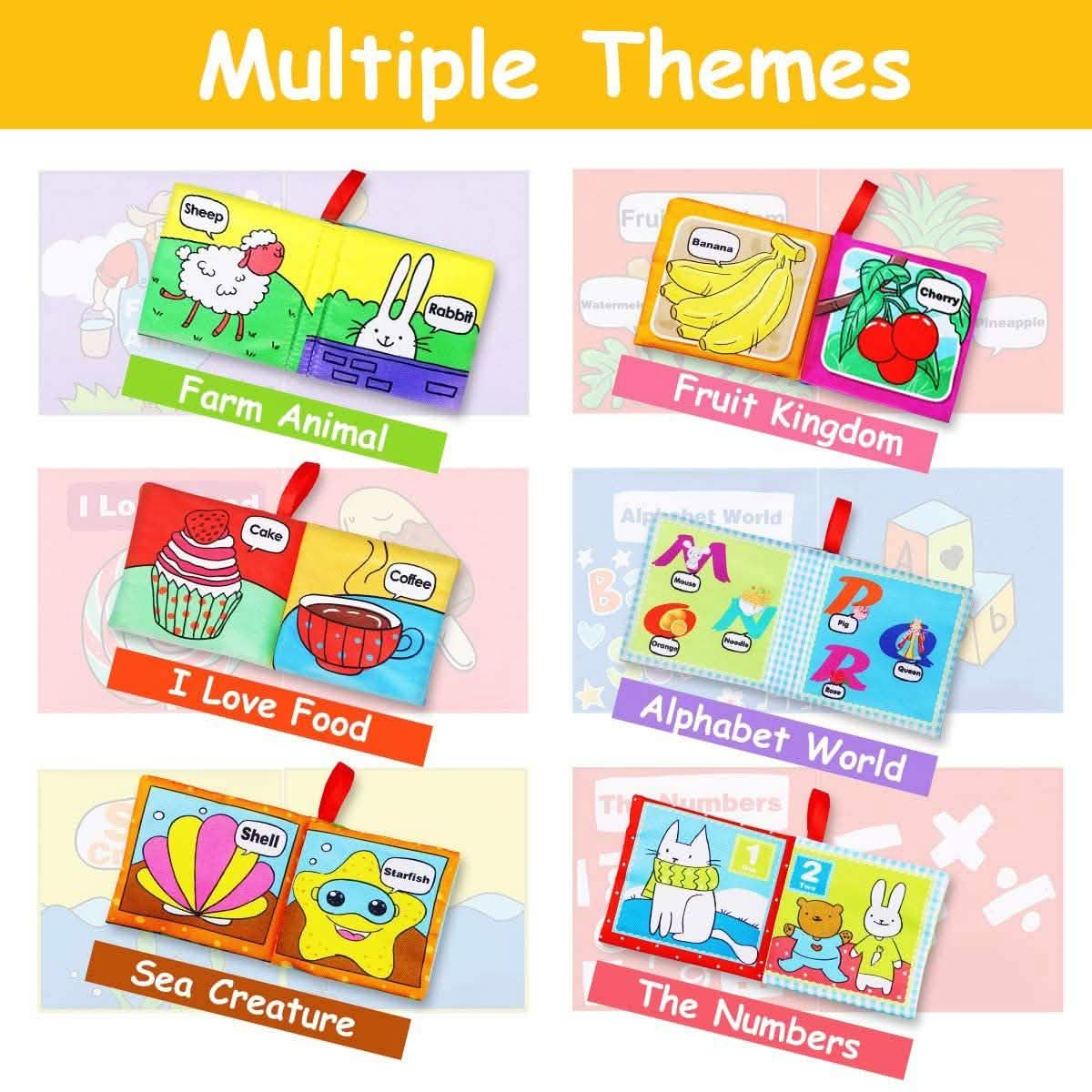 6-Pack: Magicfun Cloth Baby Books Baby - DailySale