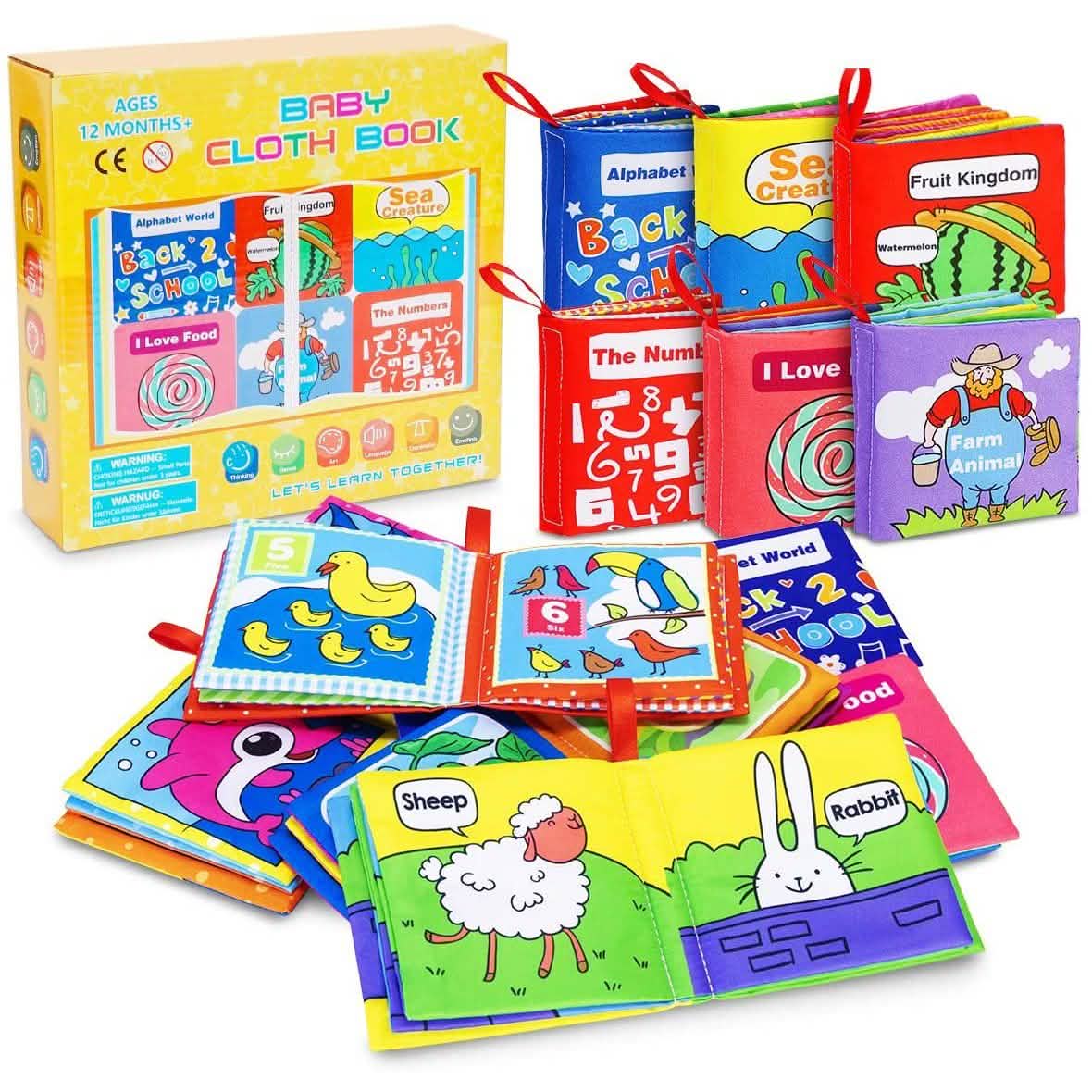 6-Pack: Magicfun Cloth Baby Books Baby - DailySale