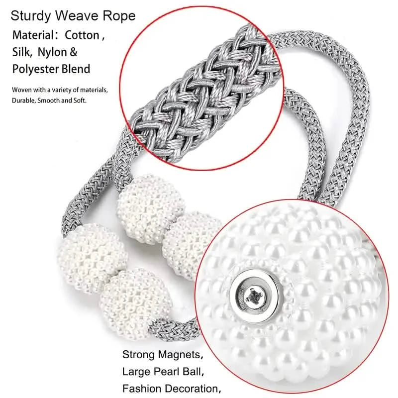 6-Pack: Magnetic Curtain Tiebacks, Decorative Curtain Holdbacks Furniture & Decor - DailySale