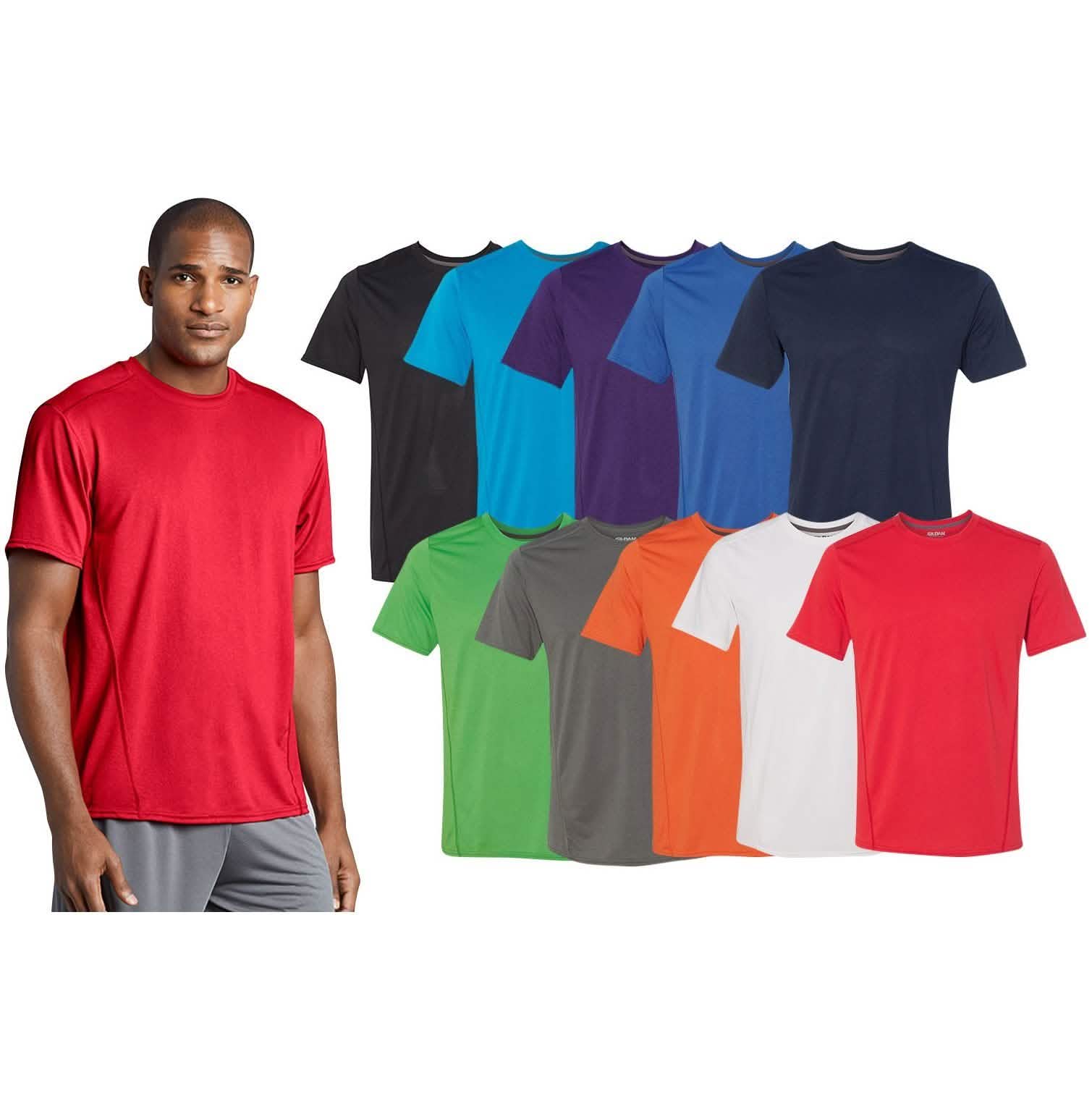 6-Pack: Men's Assorted Gildan Moisture Wicking Performance Tech T-Shirt Men's Clothing XS - DailySale