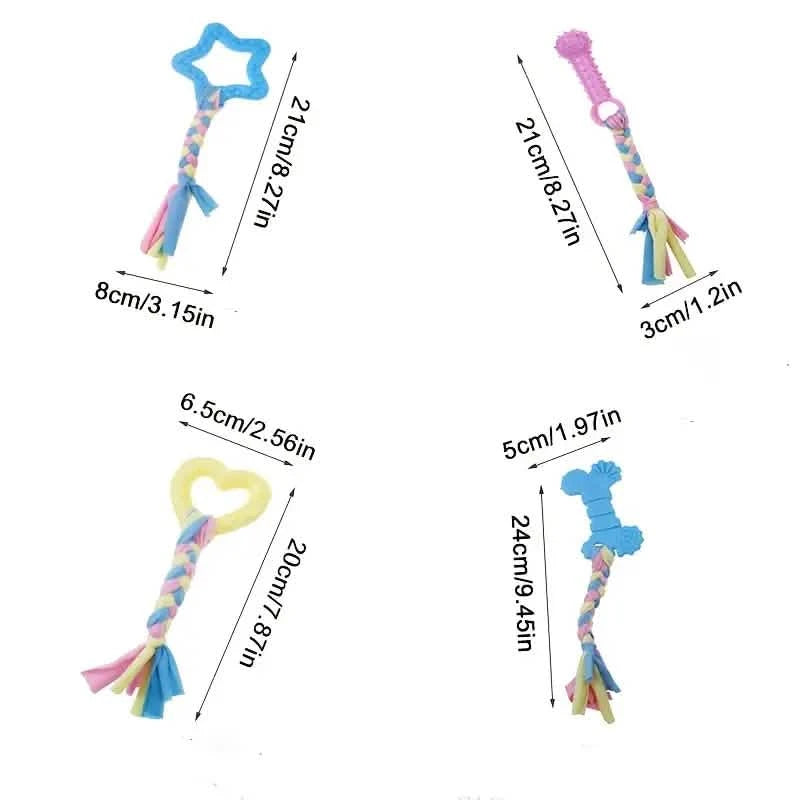 6-Pack: Puppy Teething Chew Toys with Interactive Ropes Pet Supplies - DailySale