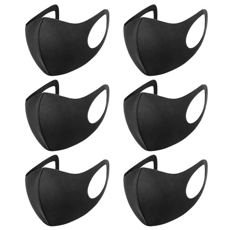 6-Pack: Reusable Washable Non-Medical Face Masks Face Masks & PPE Black - DailySale