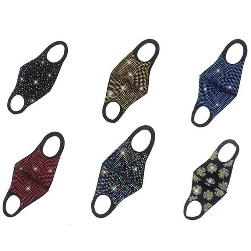 6-Pack: Rhinestone Bling Face Mask Face Masks & PPE - DailySale