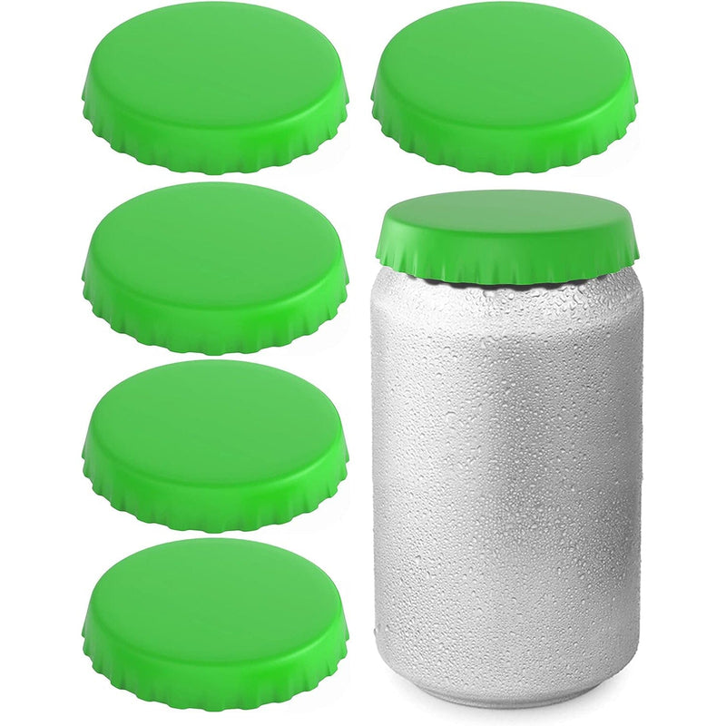 6-Pack: Silicone Can Lids Fits Standard Soda Cans Kitchen Tools & Gadgets Green - DailySale