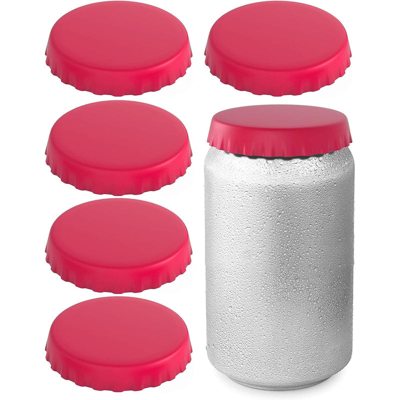 6-Pack: Silicone Can Lids Fits Standard Soda Cans Kitchen Tools & Gadgets Pink - DailySale
