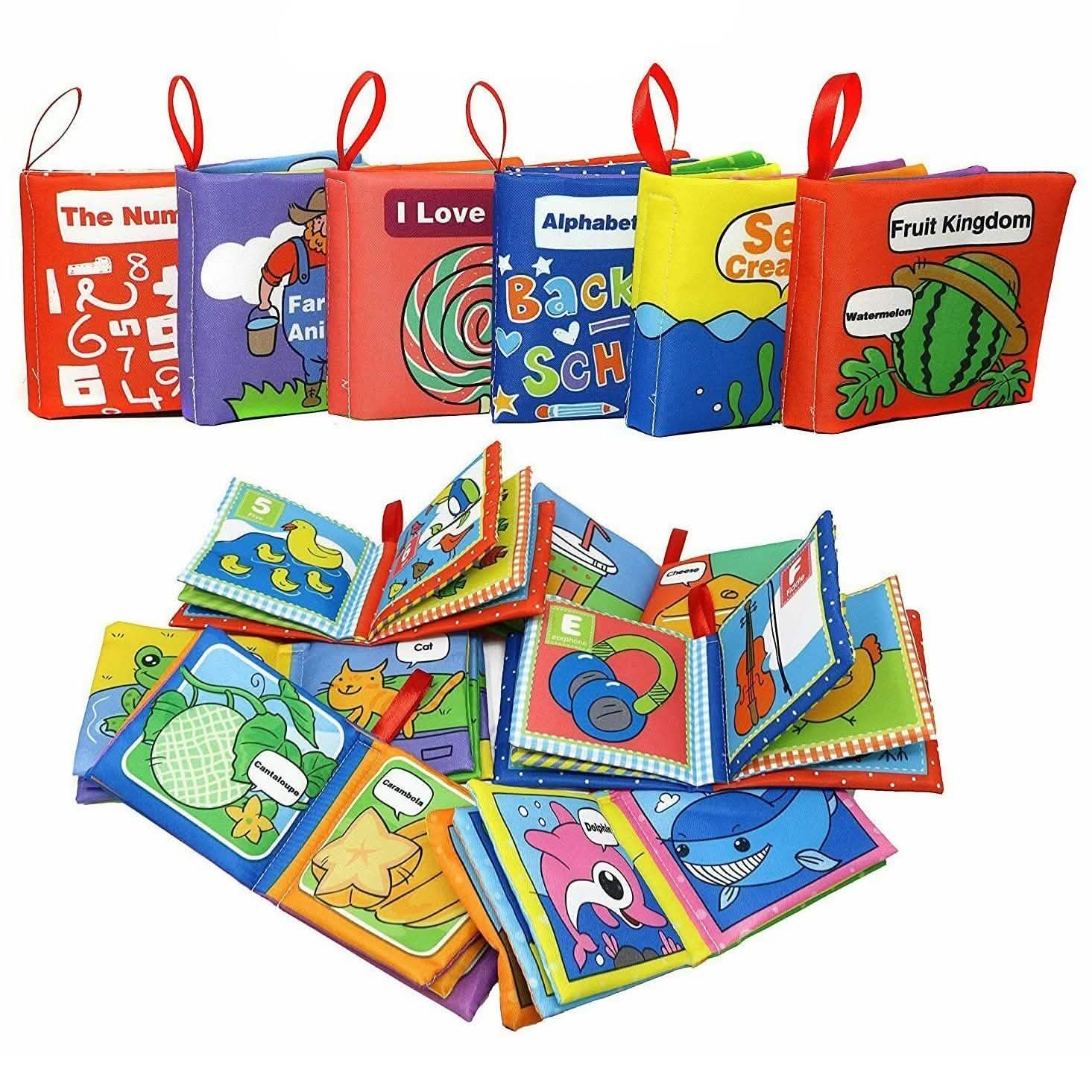 6-Pack: Smart Novelty Soft Cloth Books Baby - DailySale