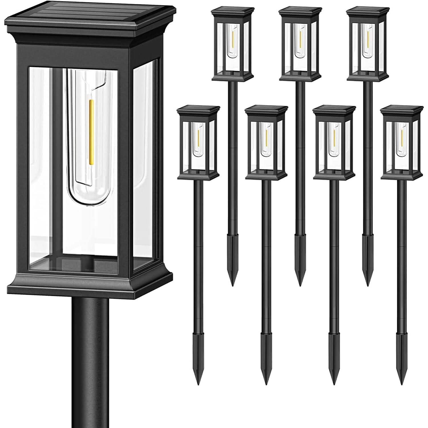 6-Pack: Solar Powered Stake Light IP65 Waterproof Auto On Off Outdoor Lighting - DailySale