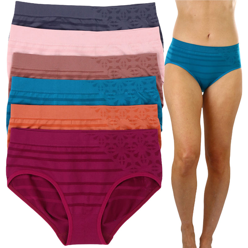6-Pack: ToBeInStyle Women's Comfortable Bikini Brief Panties