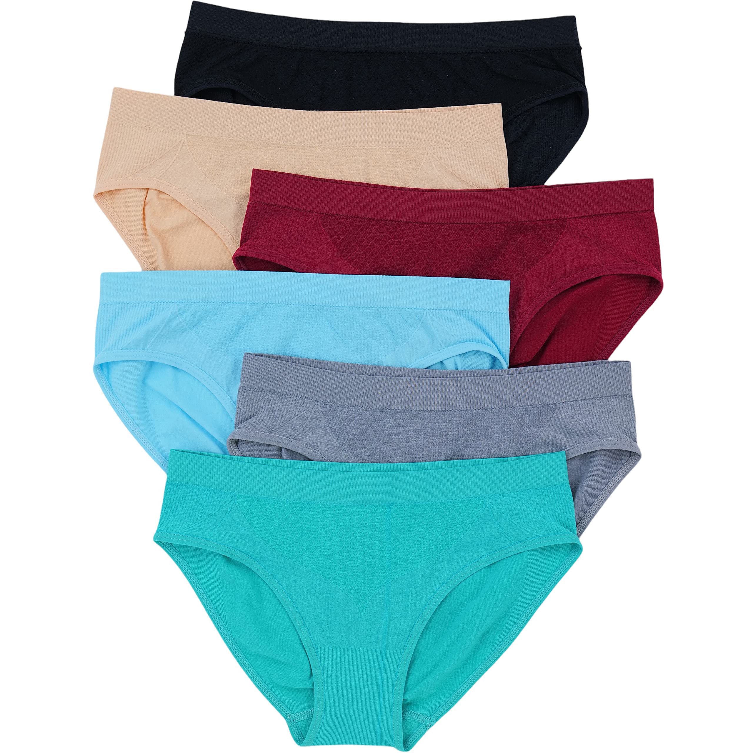 6-Pack: ToBeInStyle Women's Comfortable Seamless Stretch Underwear