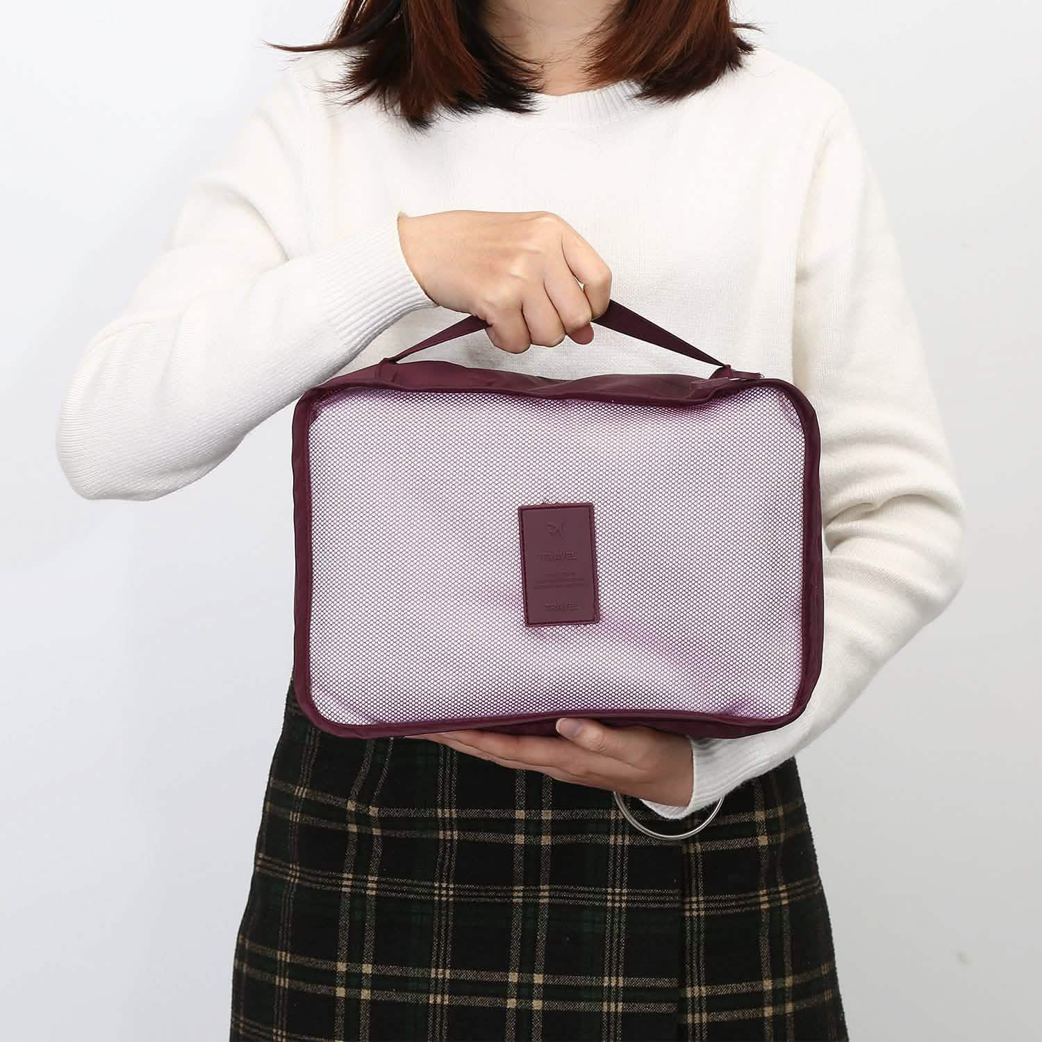 6-Pack: Travel Storage Bag Set Packing Cube Organizer Bags & Travel - DailySale