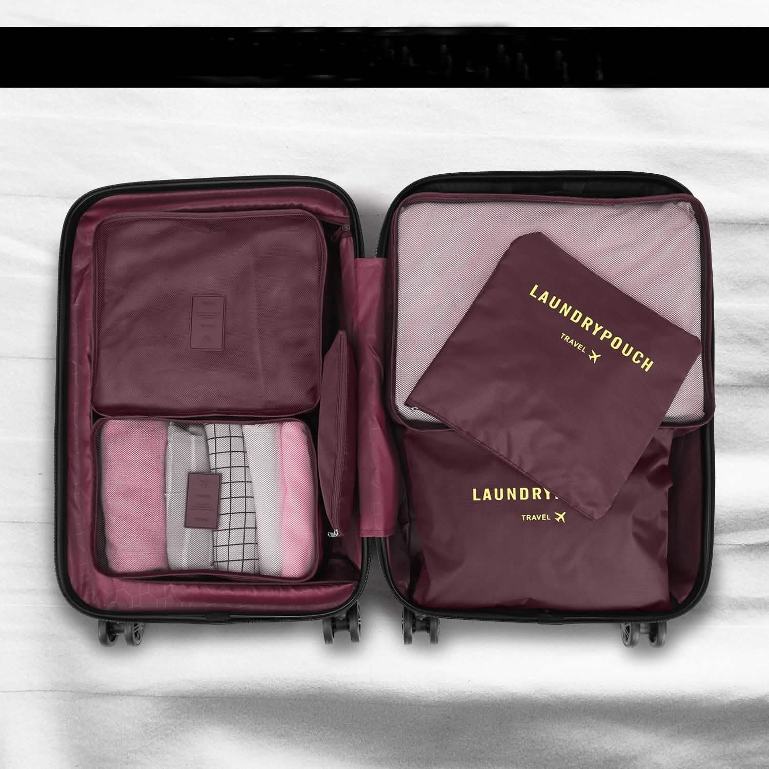 6-Pack: Travel Storage Bag Set Packing Cube Organizer Bags & Travel - DailySale