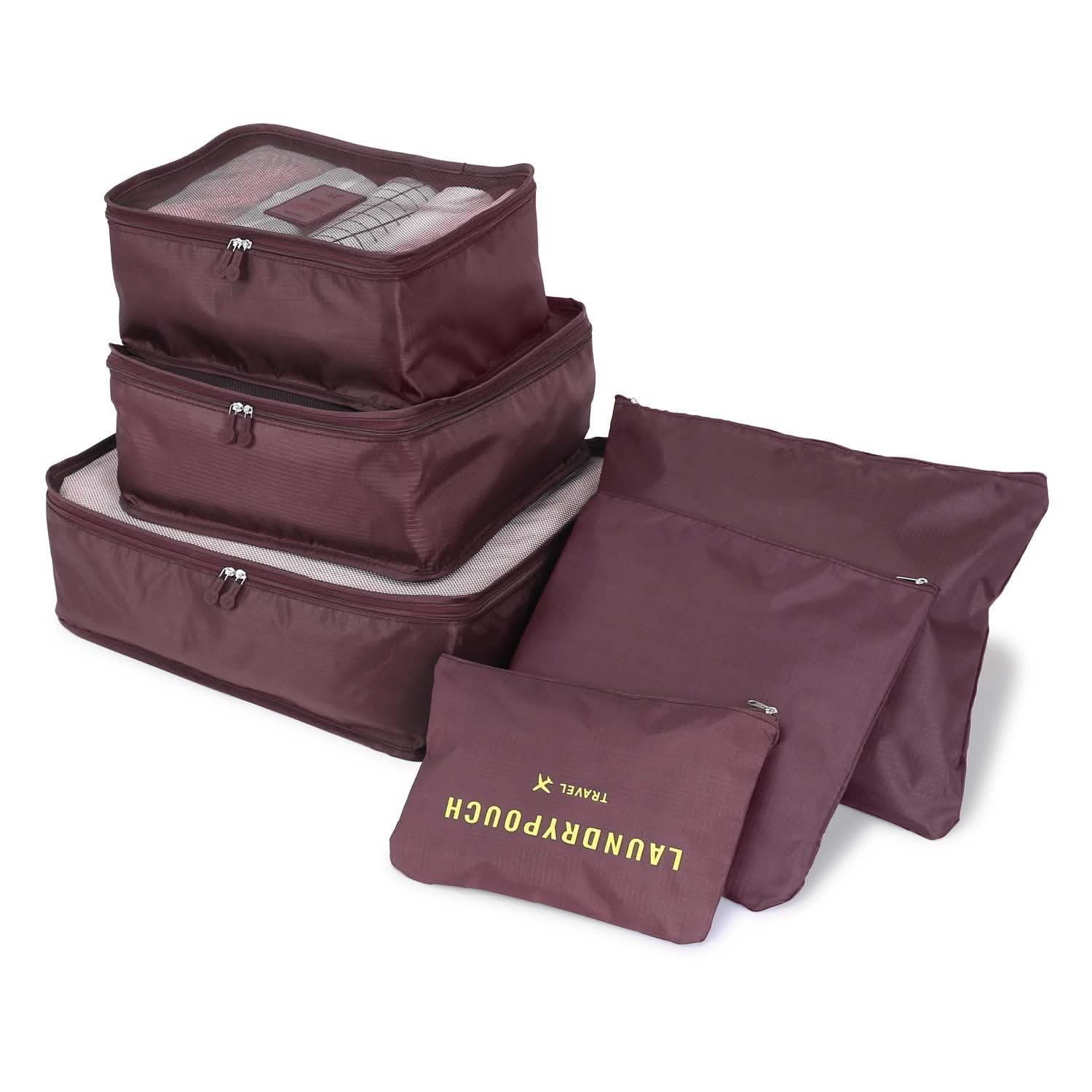 6-Pack: Travel Storage Bag Set Packing Cube Organizer Bags & Travel - DailySale