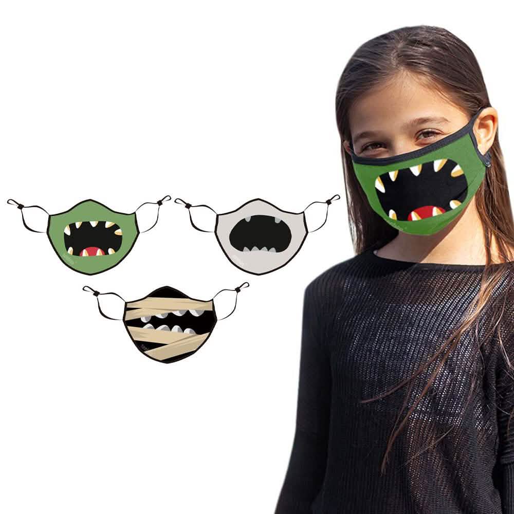 6-Pack: Two-Layer Reusable Halloween Kids Face Mask With Adjustable Earloop Face Masks & PPE - DailySale