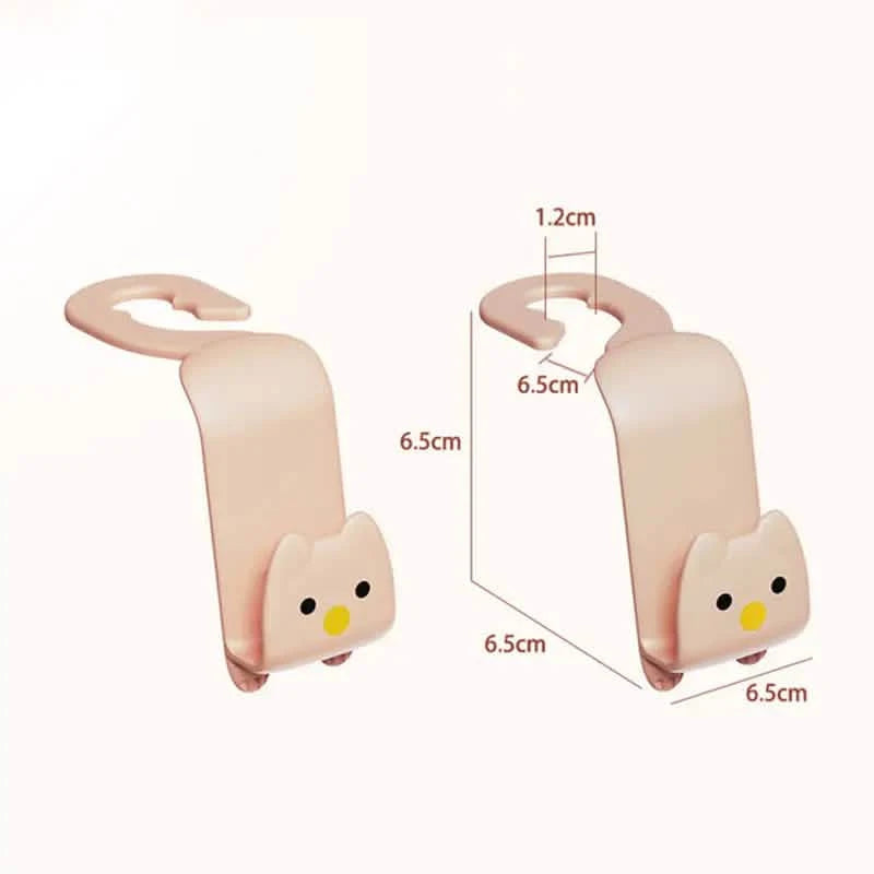 6-Pack: Universal Car Seat Hanger Hooks Cute Cartoon Double-hook Automotive - DailySale