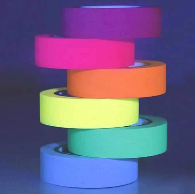 6-Pack: UV Gaffer Fluorescent Party Tape Blacklight Reactive Glow In The Dark Tape Holiday Decor & Apparel - DailySale