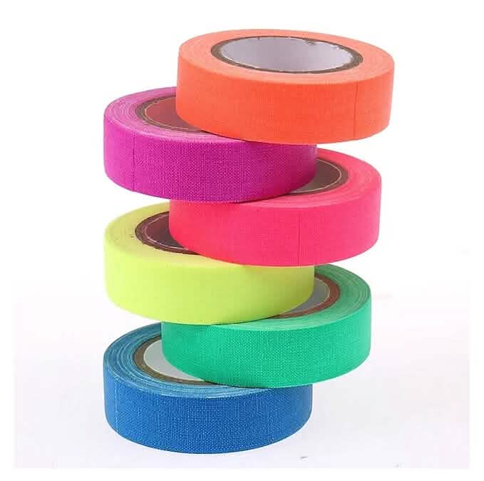 6-Pack: UV Gaffer Fluorescent Party Tape Blacklight Reactive Glow In The Dark Tape Holiday Decor & Apparel - DailySale