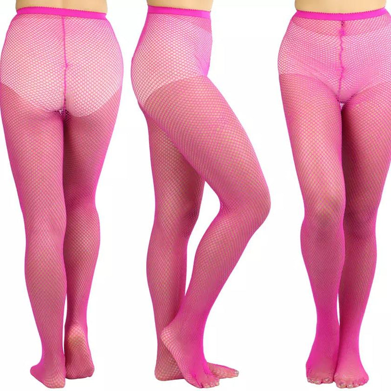 6-Pack: Women's Assorted Fishnet Sheer Microfiber Net Pantyhose Women's Clothing Hot Pink Regular - DailySale