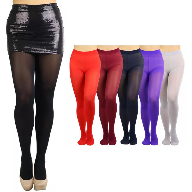 6-Pack: Women's Basic or Vibrant Semi Opaque Pantyhose Women's Clothing Bright - DailySale