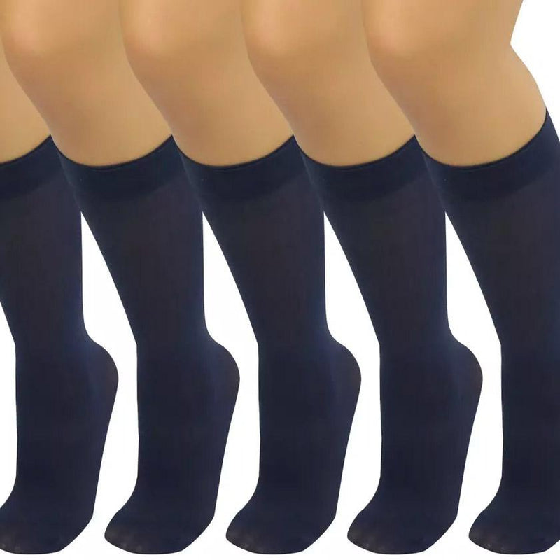 6-Pair: Assorted Knee High Opaque Nylon Classic Socks Men's Accessories Navy - DailySale