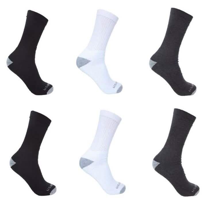 6-Pairs: U.S. ARMY Tri-Blend Socks Men's Apparel Crew - DailySale