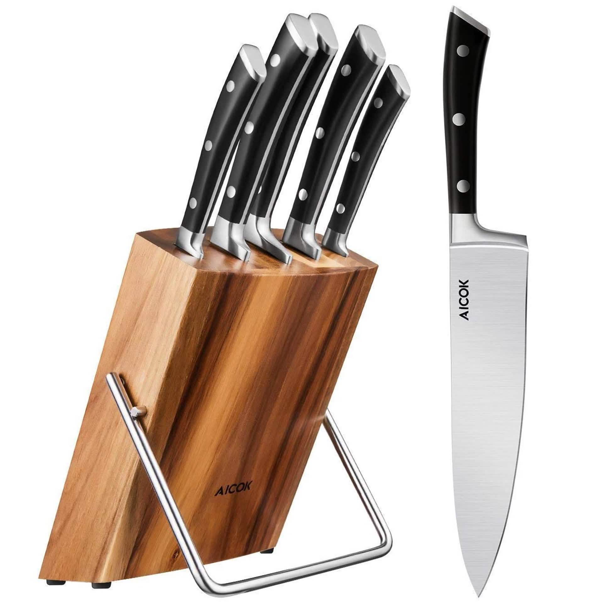 6-Piece: Aicok German Stainless Steel Kitchen Knife Set Kitchen Tools & Gadgets - DailySale