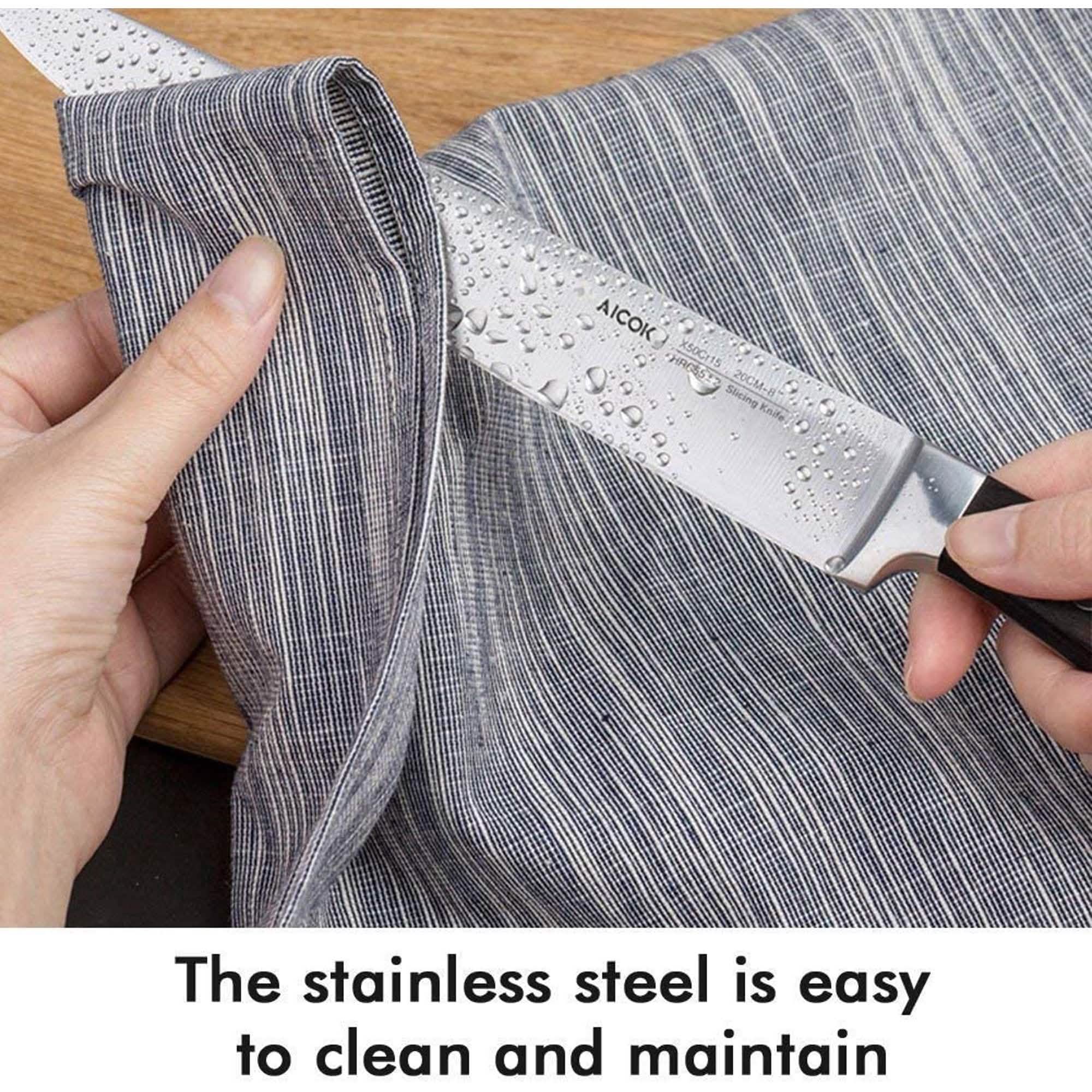 6-Piece: Aicok German Stainless Steel Kitchen Knife Set Kitchen Tools & Gadgets - DailySale