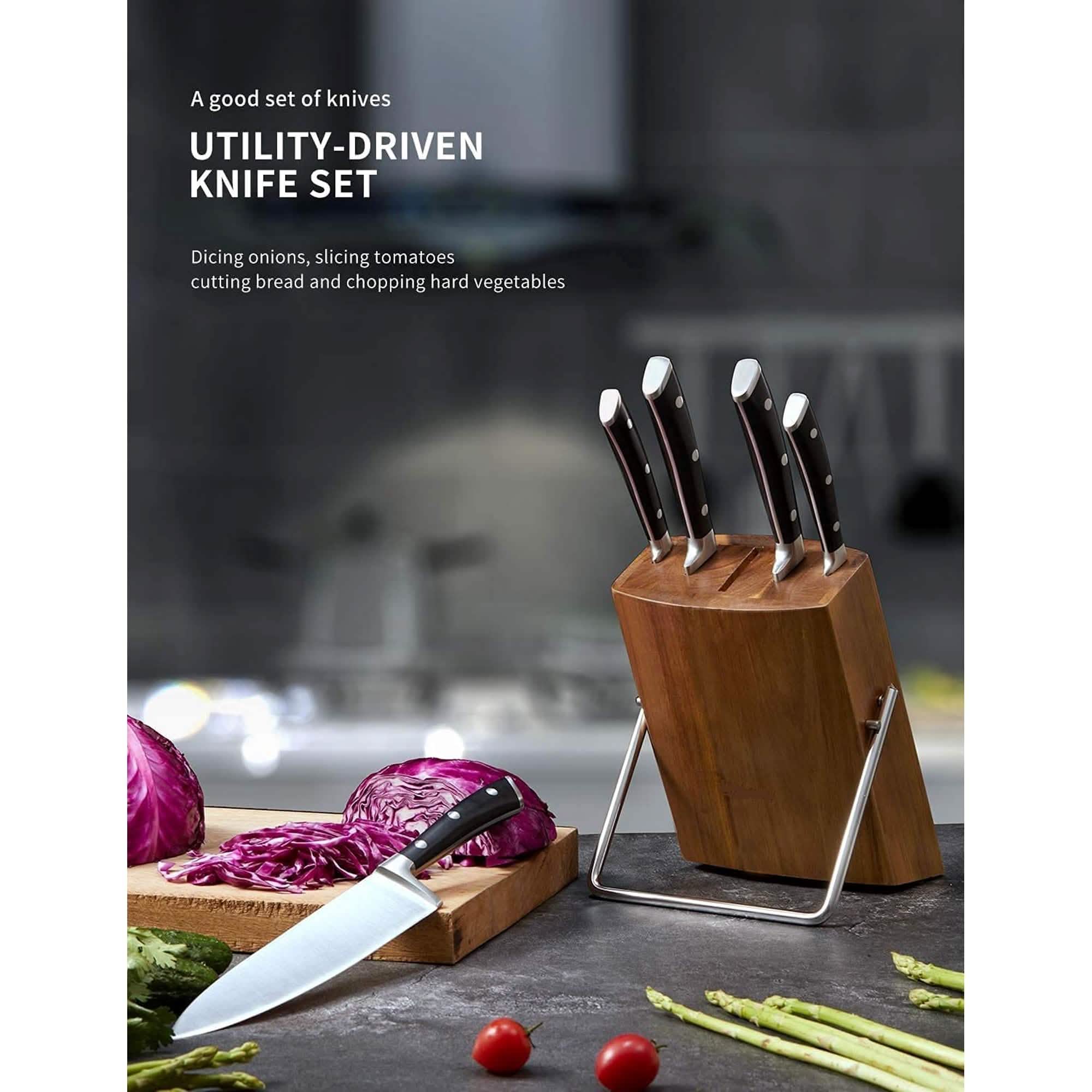6-Piece: Aicok German Stainless Steel Kitchen Knife Set Kitchen Tools & Gadgets - DailySale