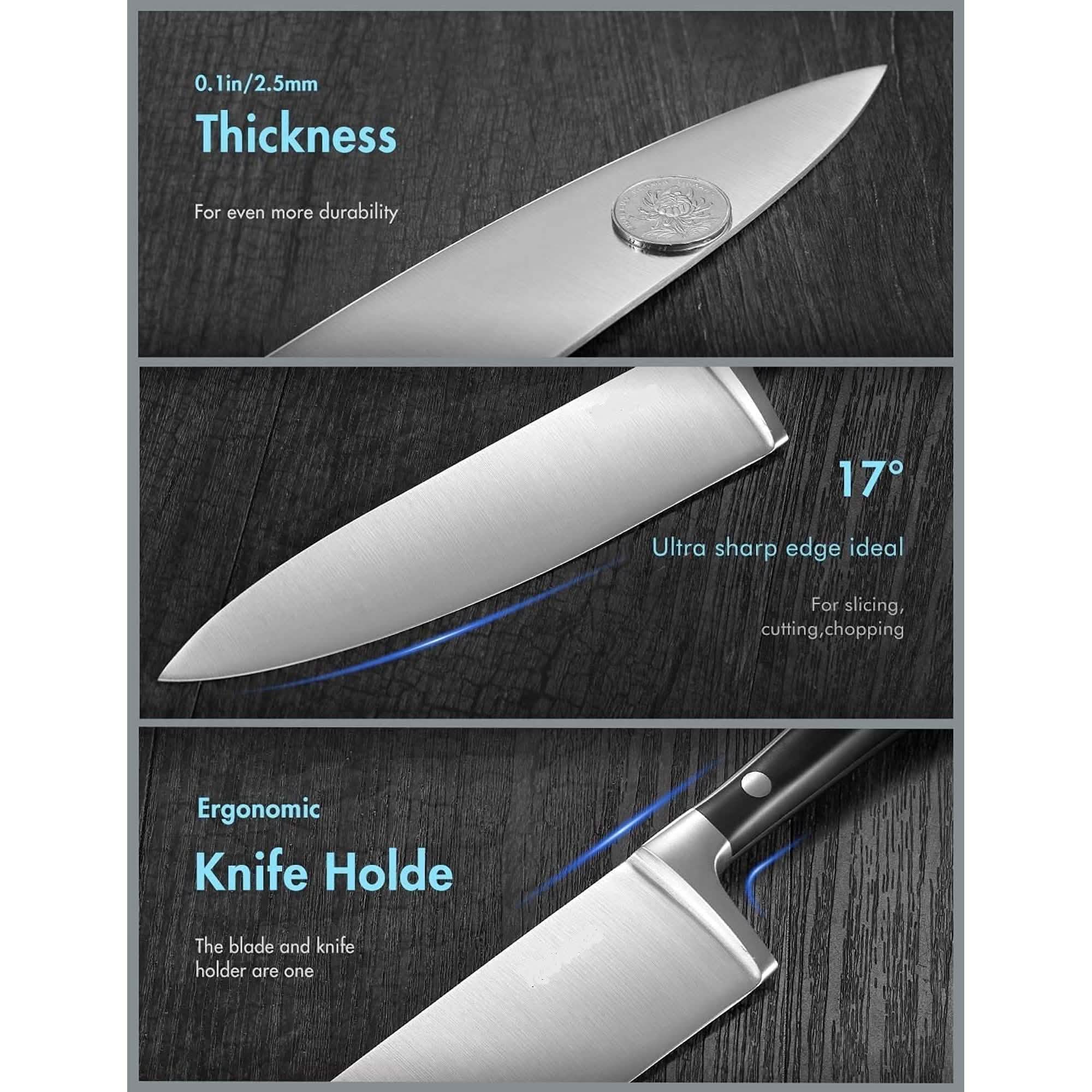 6-Piece: Aicok German Stainless Steel Kitchen Knife Set Kitchen Tools & Gadgets - DailySale