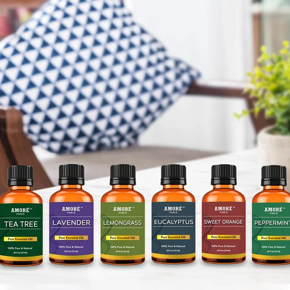 Amore 100% Pure Therapeutic-Grade Aromatherapy Essential Oils (6-pack)