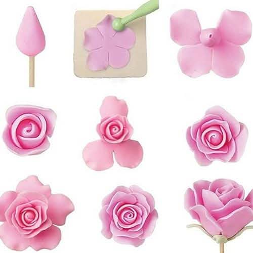 6-Piece: Baking Mold Fondant Cake Sugarcraft Rose Flower Cookie Kitchen & Dining - DailySale