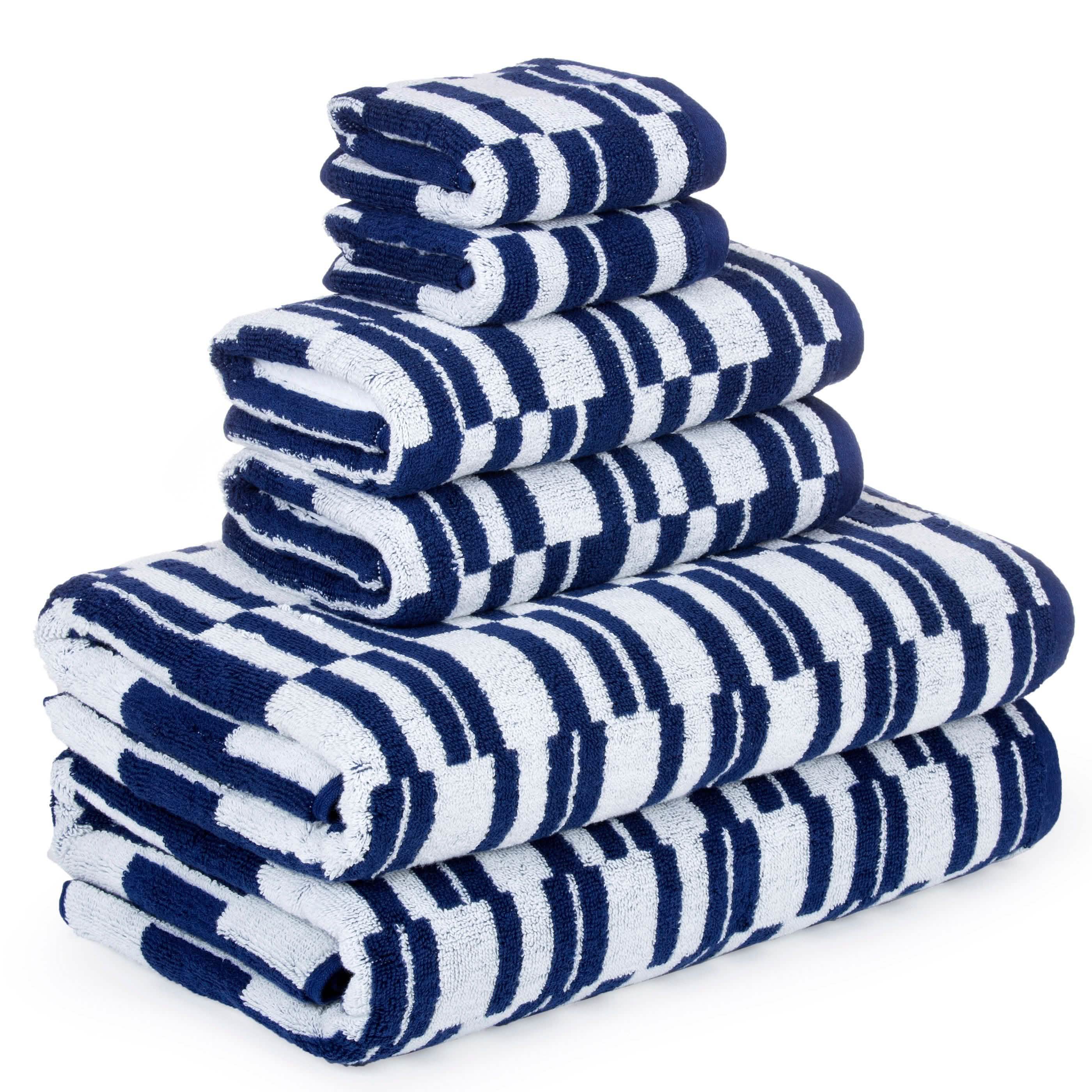 6-Piece: CP Stratus Stripe Quick Dry Towel Set Bath - DailySale