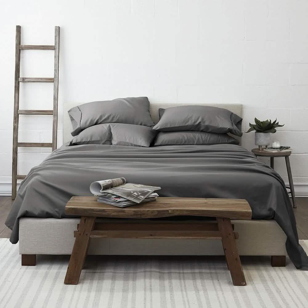 6-Piece: Essential Sheet Set Bedding Twin Gray - DailySale
