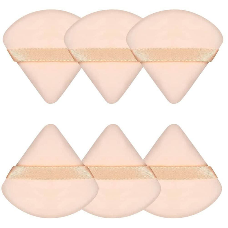 6-Piece: Face Soft Triangle Powder Puff Beauty & Personal Care Natural - DailySale
