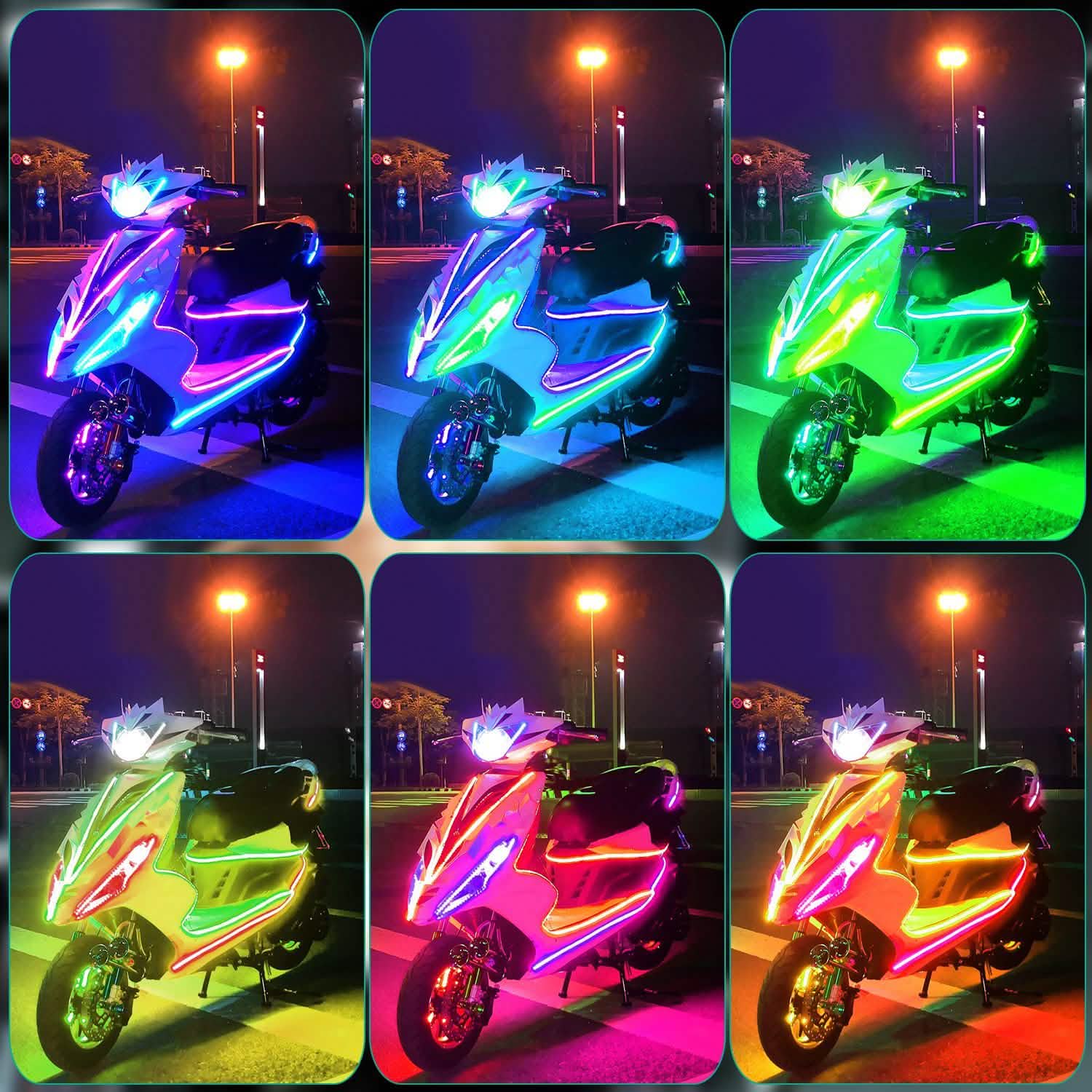 6-Piece: Motorcycle LED Light Strips Sports & Outdoors - DailySale