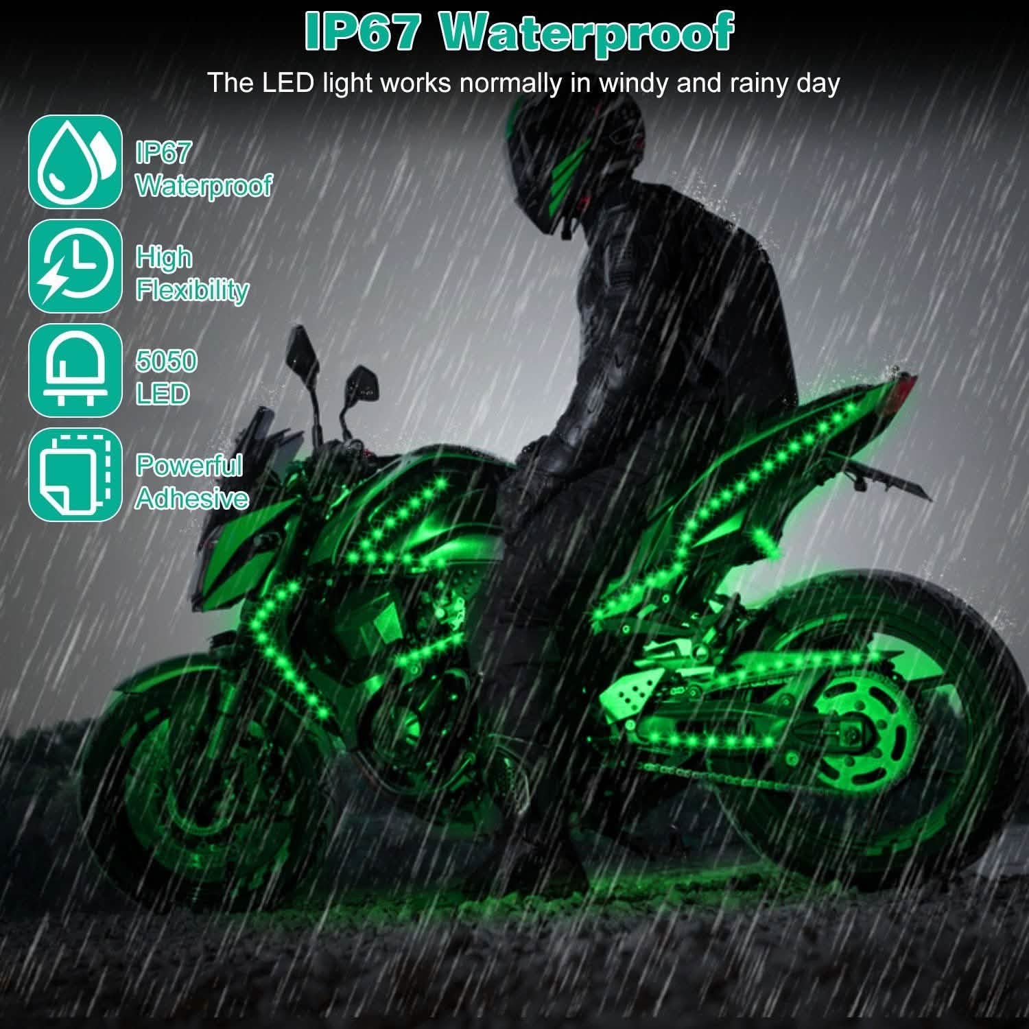 6-Piece: Motorcycle LED Light Strips Sports & Outdoors - DailySale