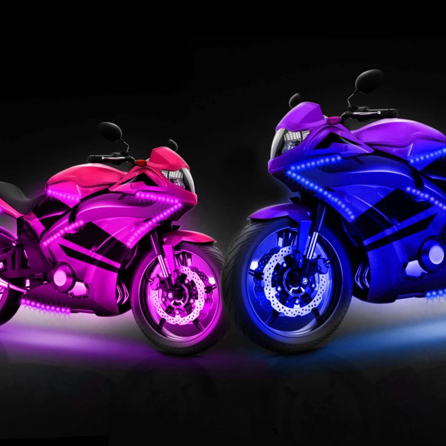 6-Piece: Motorcycle LED Light Strips Sports & Outdoors - DailySale