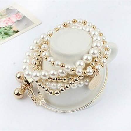 6-Piece: Multi Layer Pearl Bracelet Set Bracelets - DailySale