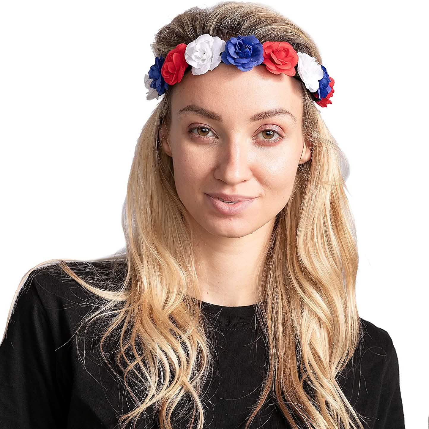 6-Piece: Patriotic Flower Headbands Holiday Decor & Apparel - DailySale