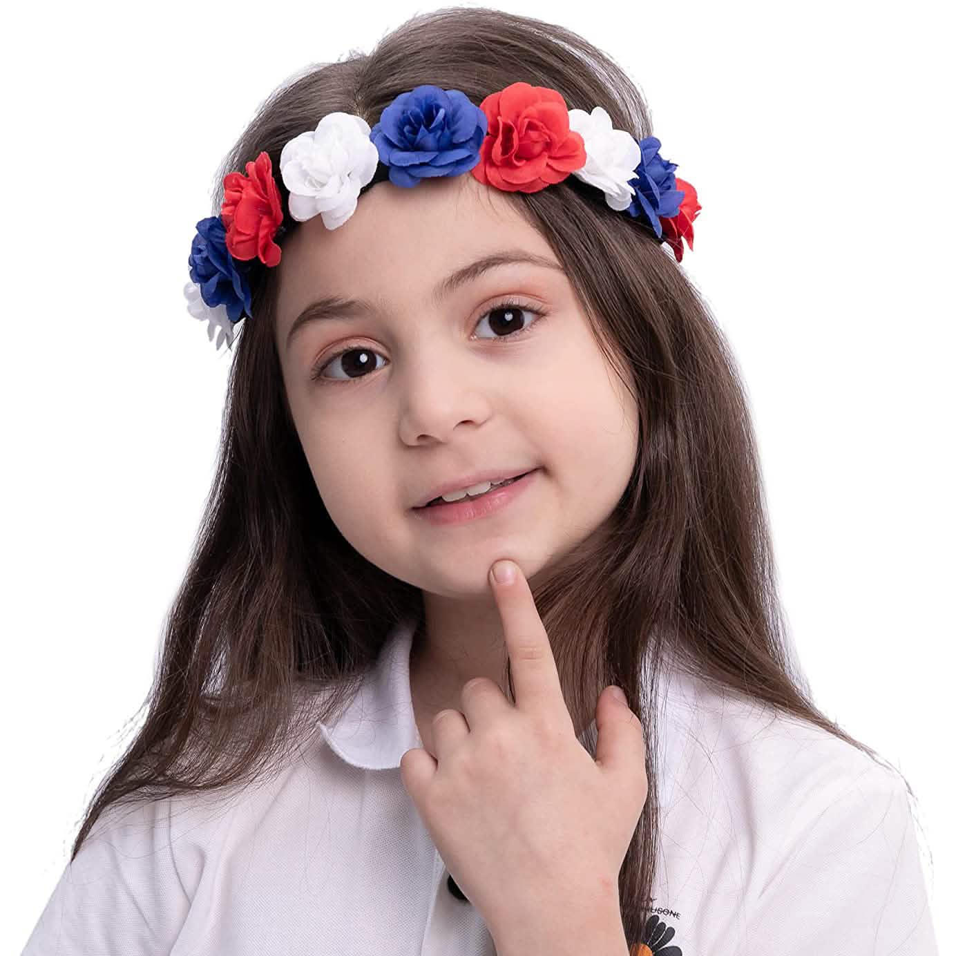 6-Piece: Patriotic Flower Headbands Holiday Decor & Apparel - DailySale