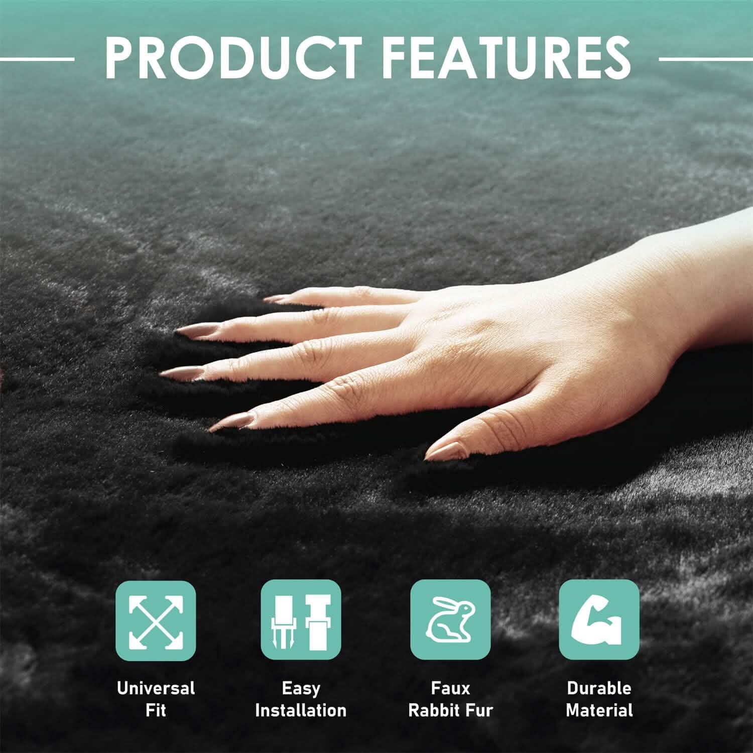 6-Piece Set: Doe16 Faux Rabbit Fur Car Seat Cushions Automotive - DailySale