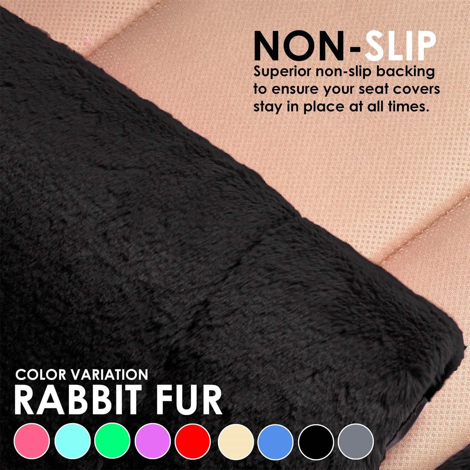 6-Piece Set: Doe16 Faux Rabbit Fur Car Seat Cushions Automotive - DailySale