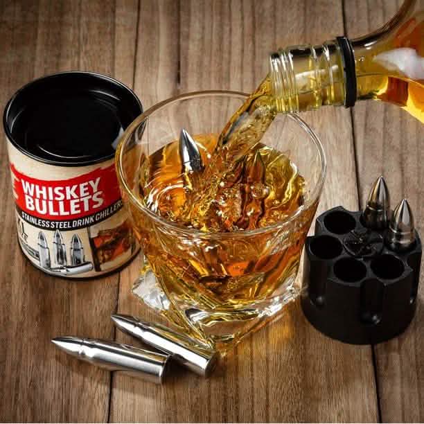 6-Piece Set: Whiskey Bullets Stainless Steel with Base Kitchen & Dining - DailySale