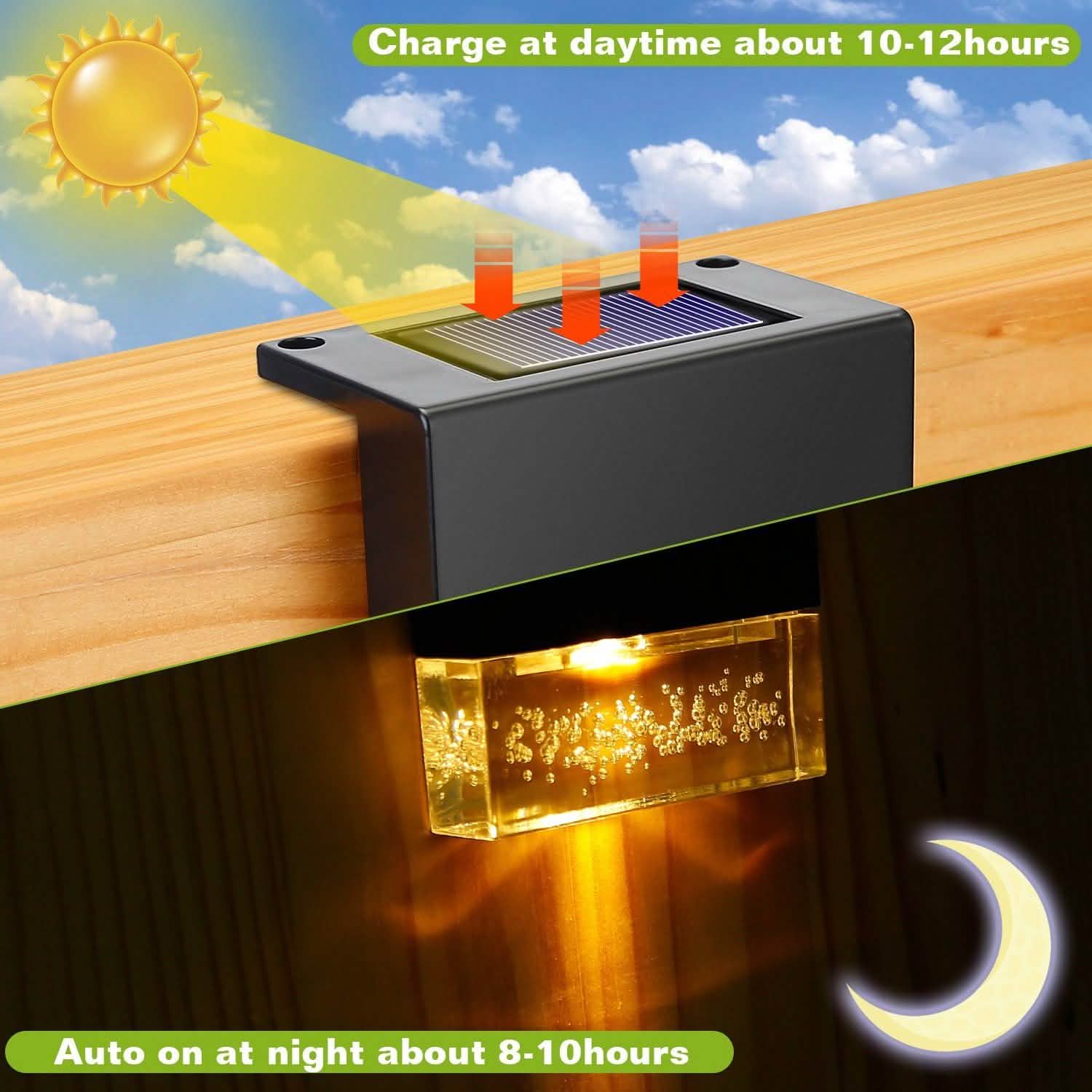 6-Piece: Solar Powered Acrylic Bubbles Decorative Deck Lights Outdoor Lighting - DailySale
