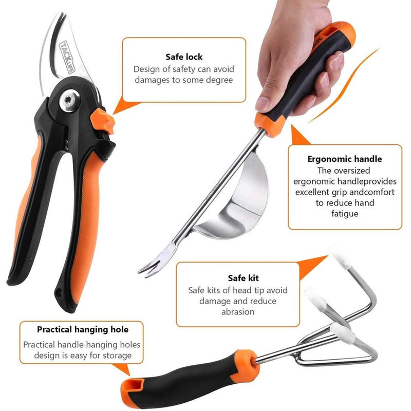 6-Piece: Tacklife Stainless Steel Heavy Duty Garden Tools Set Garden & Patio - DailySale