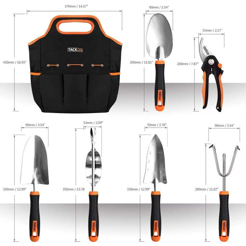 6-Piece: Tacklife Stainless Steel Heavy Duty Garden Tools Set Garden & Patio - DailySale