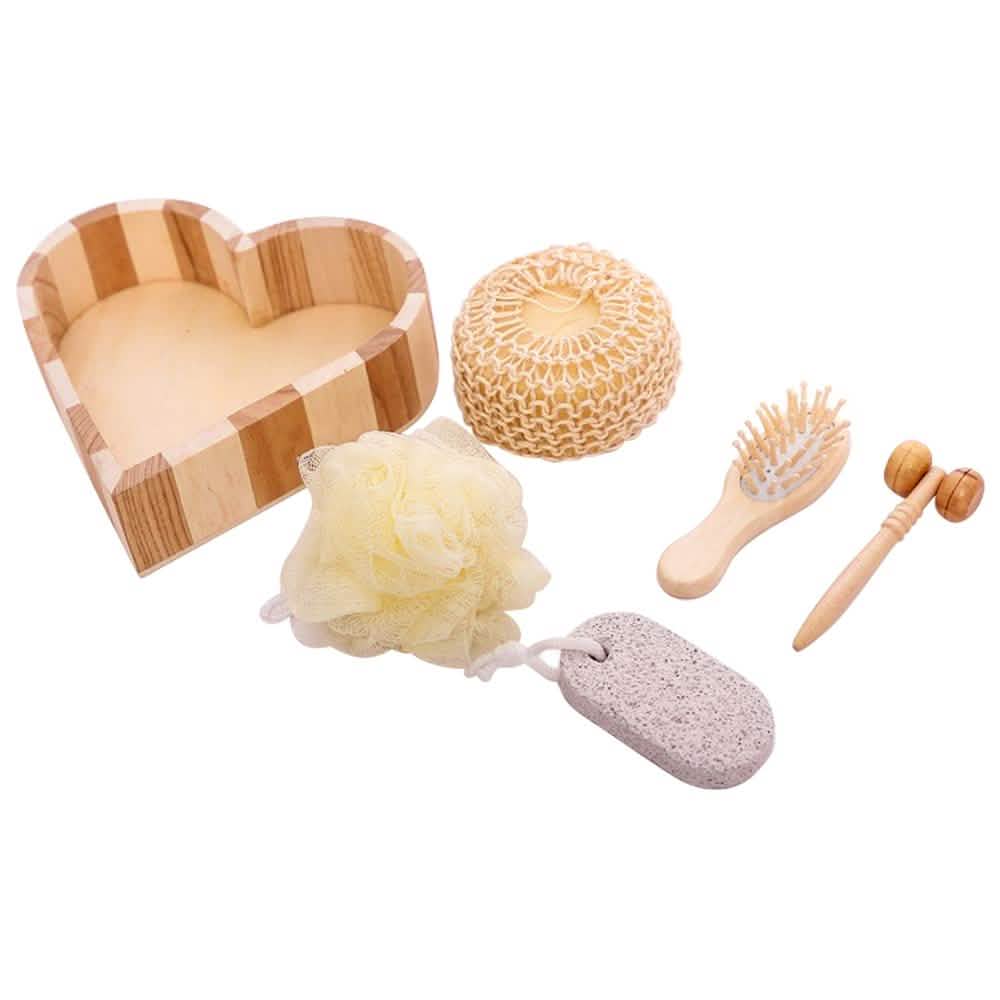 6-Piece: Wooden Bath Gift Set Bath - DailySale