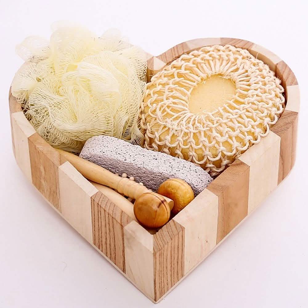6-Piece: Wooden Bath Gift Set Bath - DailySale