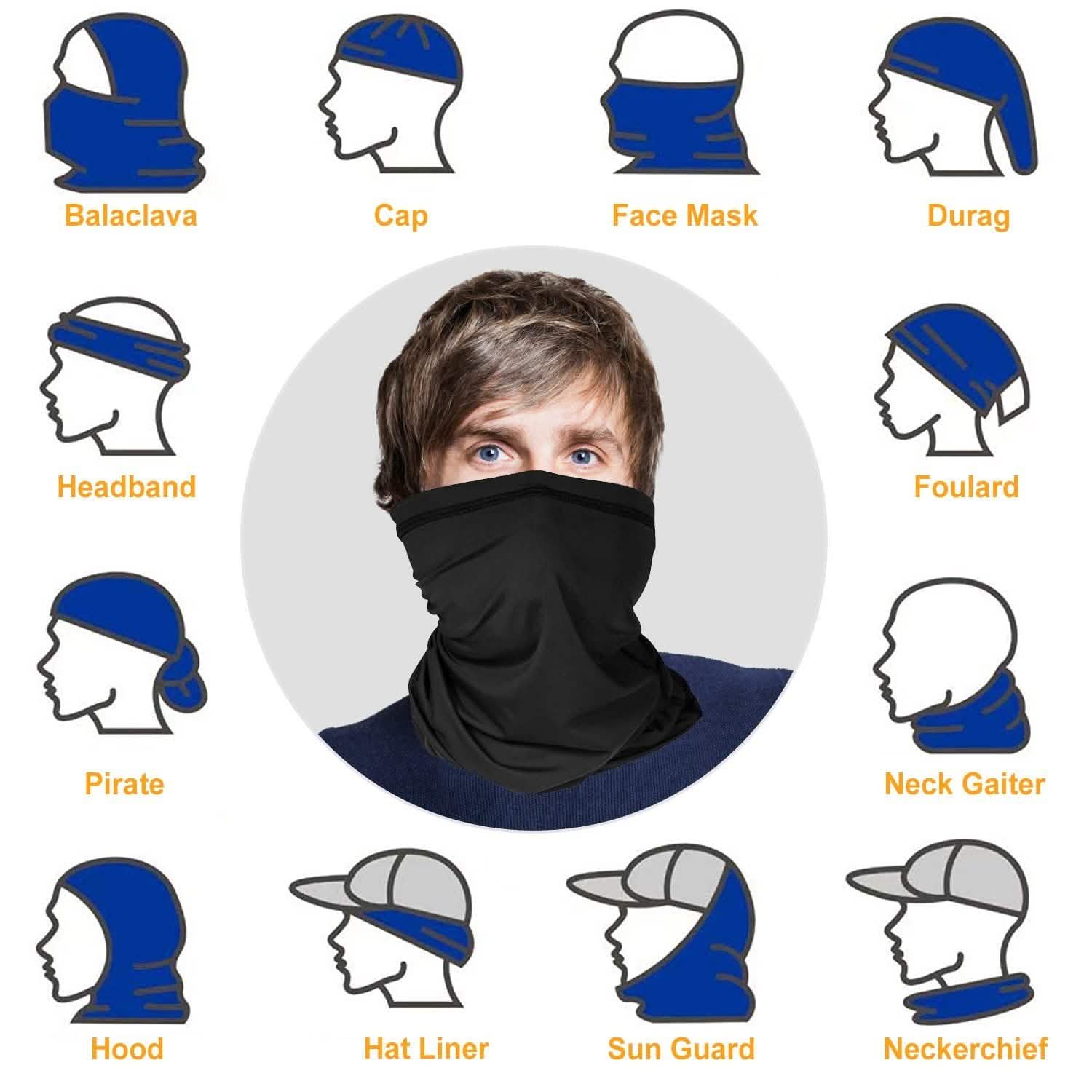 6-Pieces: Summer Neck Gaiter UV Sunscreen Protection Face Mask Face Masks & PPE - DailySale